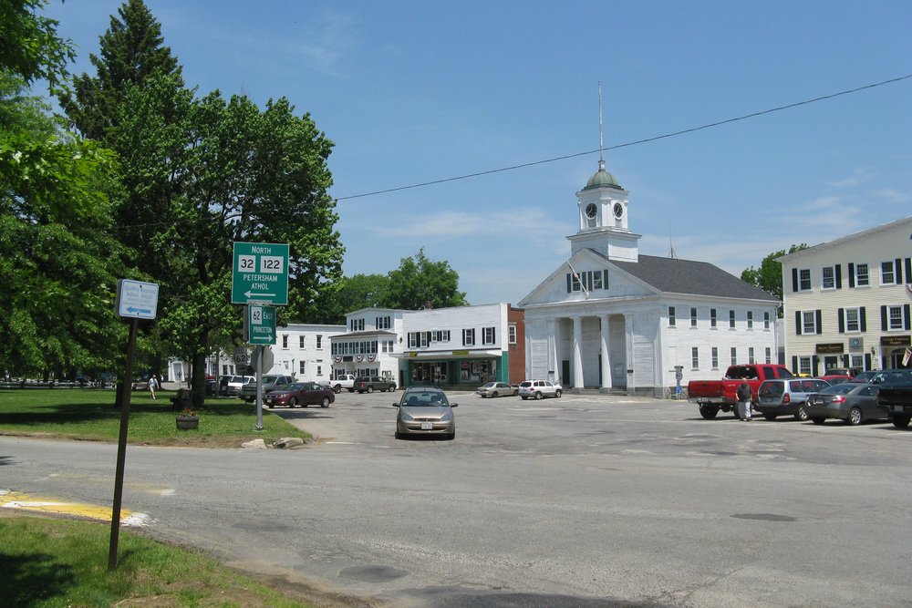 The town common of Barre, Massachusetts, home to the Founders Museum